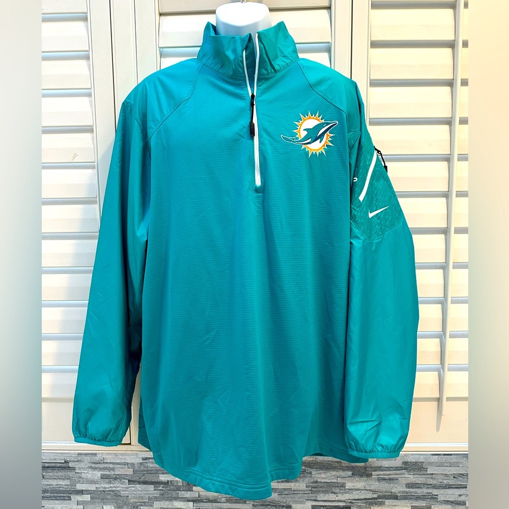 Miami Dolphins NFL OnField Nike Windbreaker Jacket, Football Ready, New w/oTags